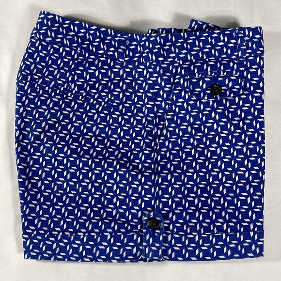 Banana Republic womens cobalt blue geometric cotton 3" inseam shorts - size 4 - Picture 10 of 10